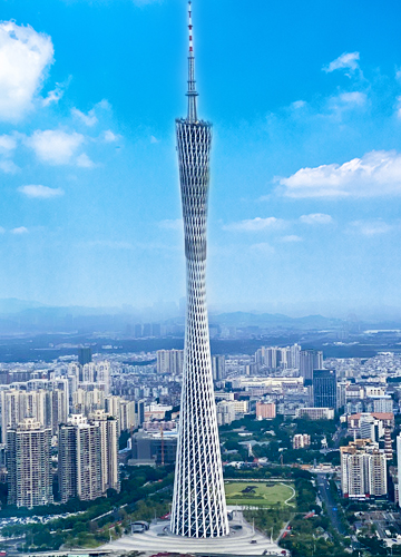 Photovoltaic curtain wall of Guangzhou TV Tower in Guangdong